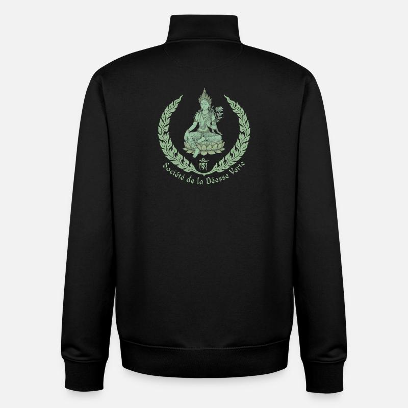 Green Tara - Unisex Organic Zip Sweatshirt von Stanley/Stella - Schwarz