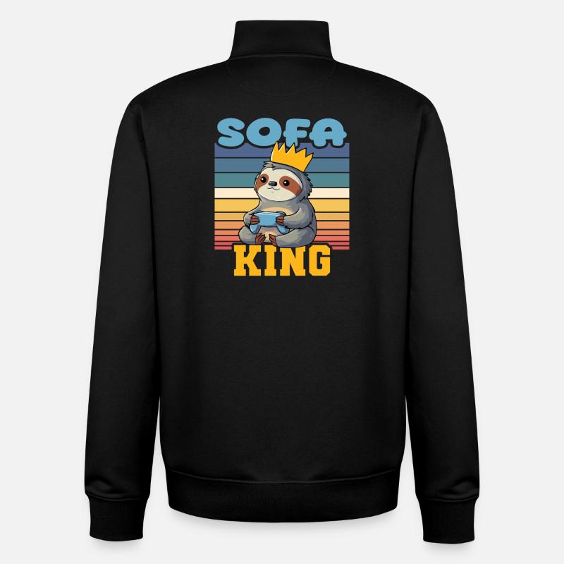 Gamer King - Unisex Organic Zip Sweatshirt von Stanley/Stella - Schwarz