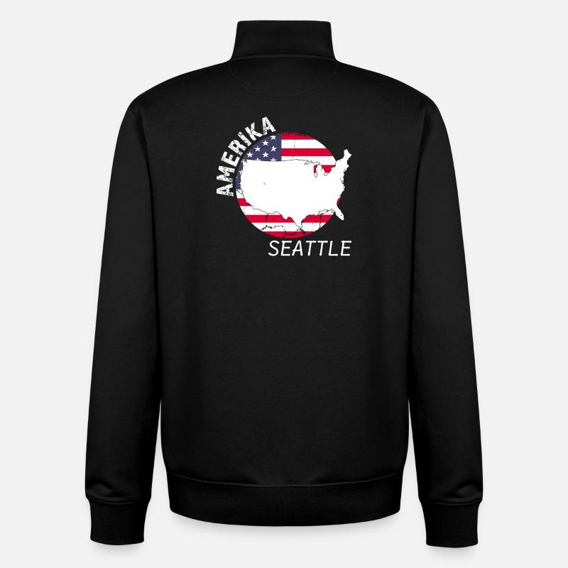 Seattle - Unisex Organic Zip Sweatshirt von Stanley/Stella - Schwarz