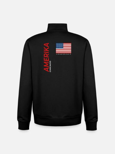 Chicago - Sweat zippé unisexe en coton bio Stanley/Stella - noir