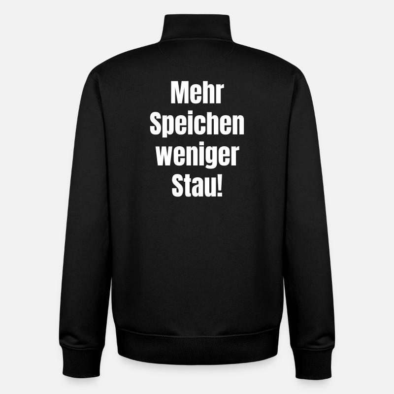 More spokes, less dust - Unisex Organic Zip Sweatshirt by Stanley/Stella - black