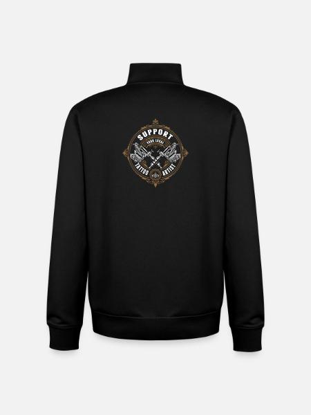 Tattoo Künstler Geschenke - Unisex Organic Zip Sweatshirt von Stanley/Stella - Schwarz