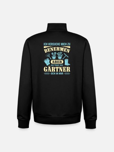 Gartenbau Gärtner Garten Gartenarbeit Sprüche - Unisex Organic Zip Sweatshirt von Stanley/Stella - Schwarz