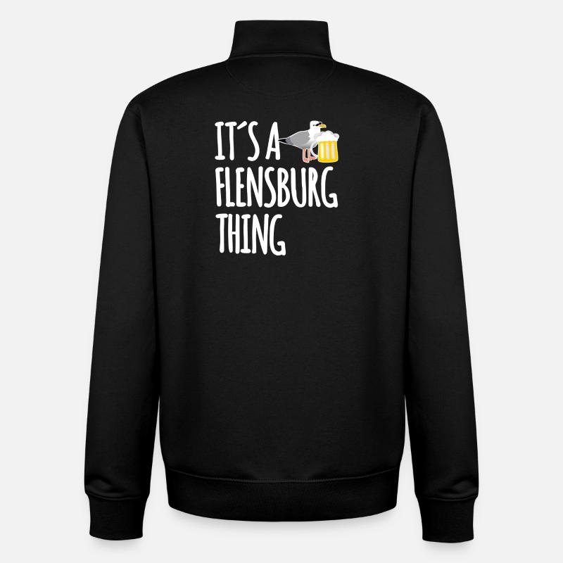 It's A Flensburg Thing - Unisex Organic Zip Sweatshirt von Stanley/Stella - Schwarz