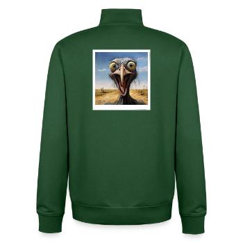 Screaming bouquet in the desert - Unisex Organic Zip Sweatshirt by Stanley/Stella - bottle green - Back - AI Model Male 185 dark (185cm)