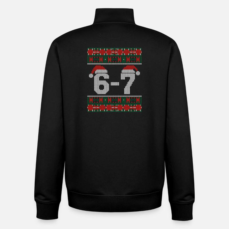 67 Santa hässlicher Sweatshirt - Unisex Organic Zip Sweatshirt von Stanley/Stella - Schwarz