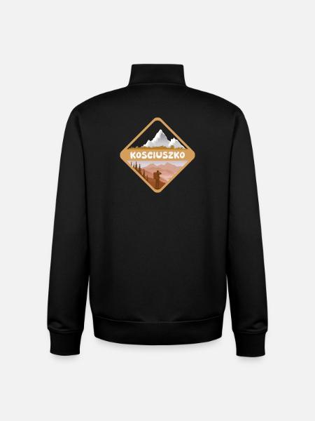 Kosciuszko as nature - Unisex Organic Zip Sweatshirt by Stanley/Stella - black