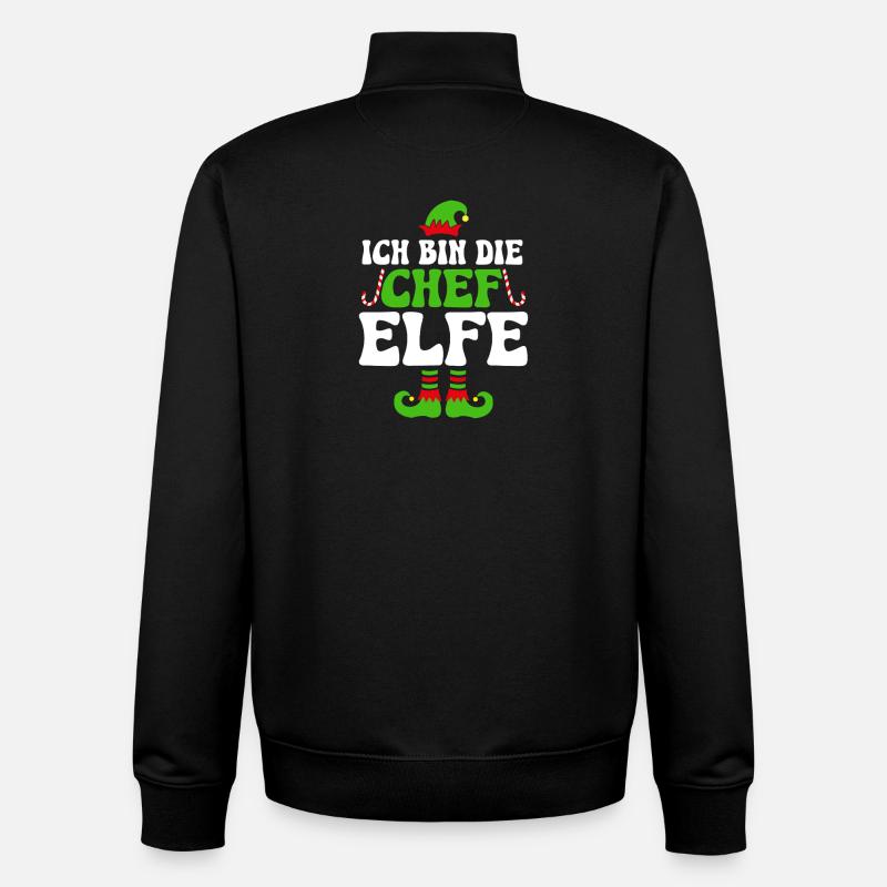 Je suis le chef elfe - Sweat zippé unisexe en coton bio Stanley/Stella - noir
