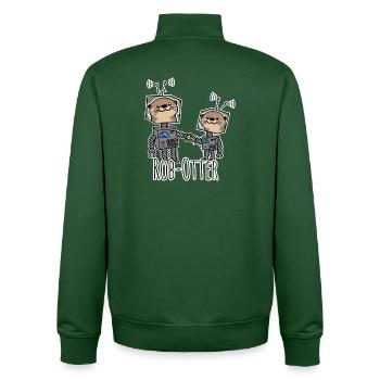 Rob-Otter - Roboter Otter für Technik und Tierfans - Unisex Organic Zip Sweatshirt von Stanley/Stella - Flaschengrün - Hinten - AI Model Male 185 dark (185cm)