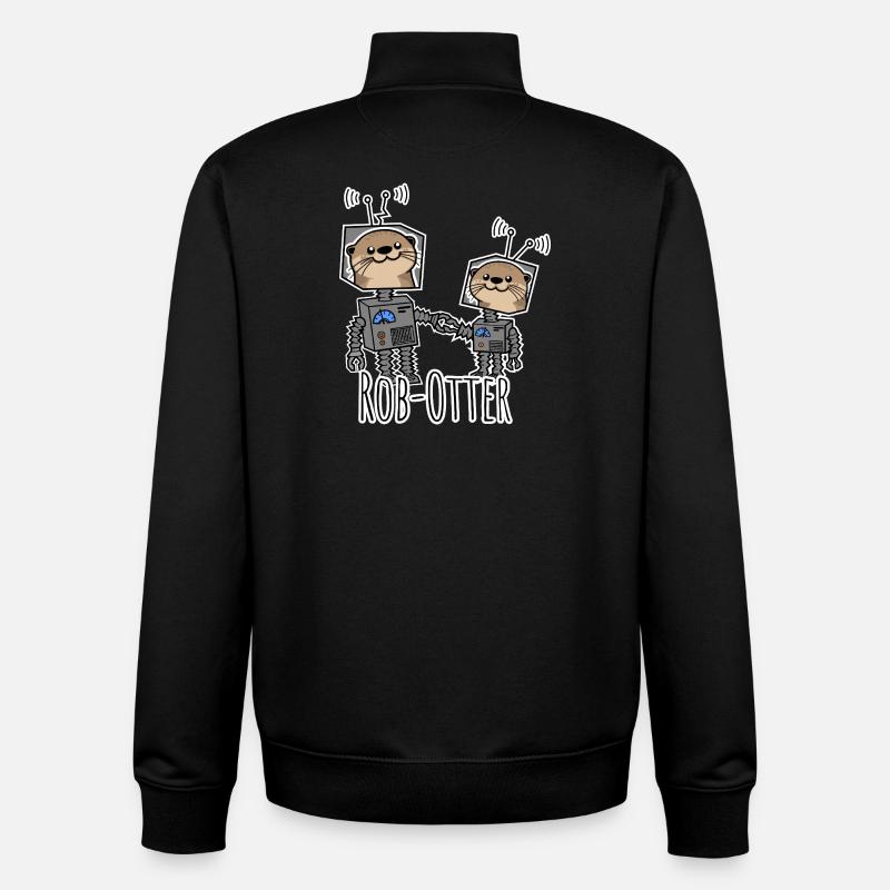 Rob-Otter - Roboter Otter für Technik und Tierfans - Unisex Organic Zip Sweatshirt von Stanley/Stella - Schwarz