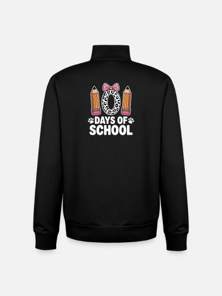 Leopard Pencil Back To School - Unisex Organic Zip Sweatshirt by Stanley/Stella - black