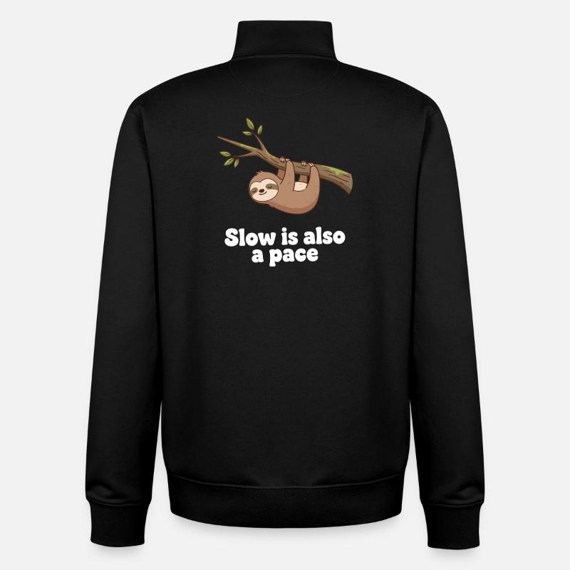 Langsam ist auch ein Tempo - Unisex Organic Zip Sweatshirt von Stanley/Stella - Schwarz