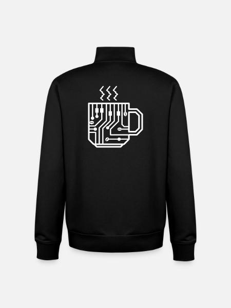 Circuit Mug Glyph Tech Brew - Unisex Organic Zip Sweatshirt by Stanley/Stella - black