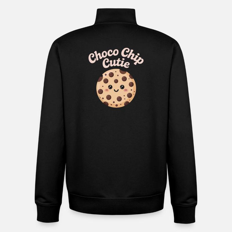 Chocolat Pépite - Sweat zippé unisexe en coton bio Stanley/Stella - noir