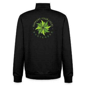Tenues de fumeurs drôles - Sweat zippé unisexe en coton bio Stanley/Stella - noir - Dos - AI Model Male 185 light (185cm)
