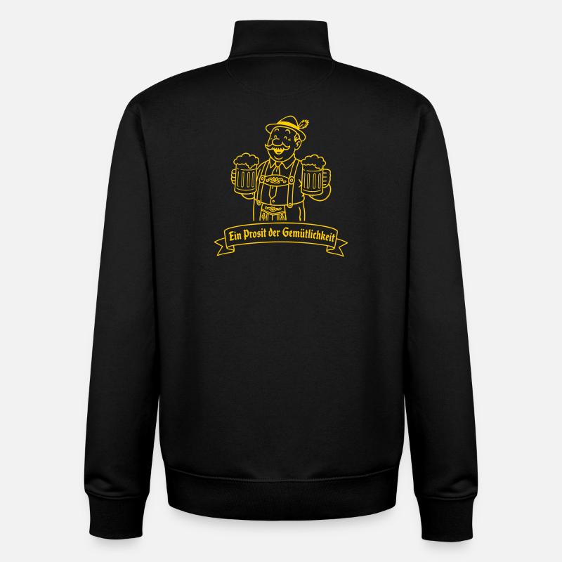 Herr Bier - Ein Prosit der Gemütlichkeit - Unisex Organic Zip Sweatshirt von Stanley/Stella - Schwarz