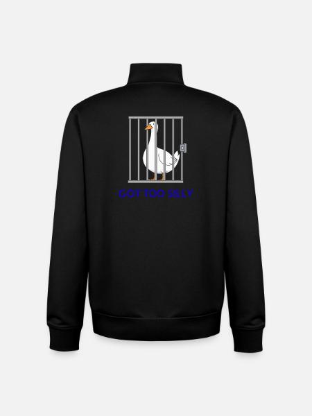 Goose – Got Too Silly - Unisex Organic Zip Sweatshirt by Stanley/Stella - black
