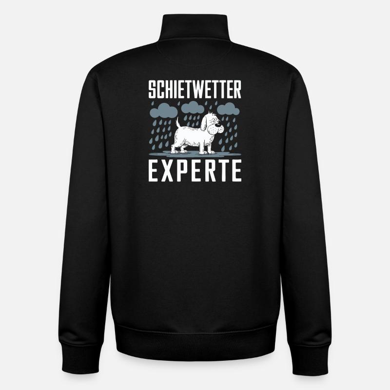 Schietwetter Hund-Experte - Unisex Organic Zip Sweatshirt von Stanley/Stella - Schwarz