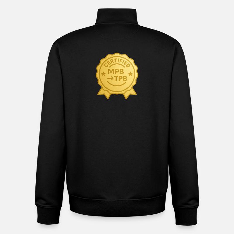 mpbtpb - Sweat zippé unisexe en coton bio Stanley/Stella - noir