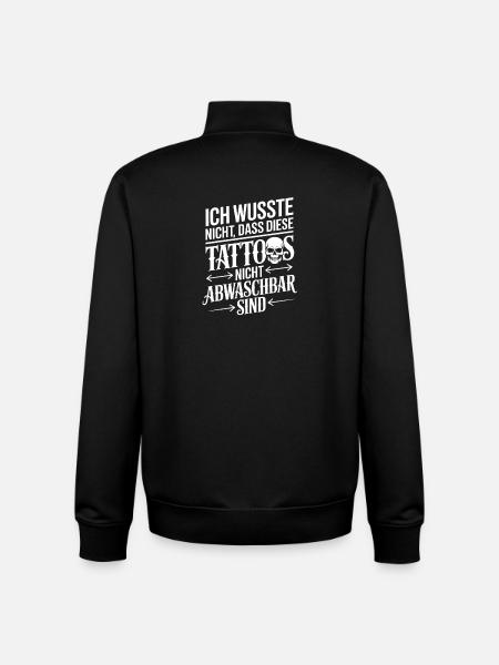 Tatouages non lavables : Déclaration - Sweat zippé unisexe en coton bio Stanley/Stella - noir
