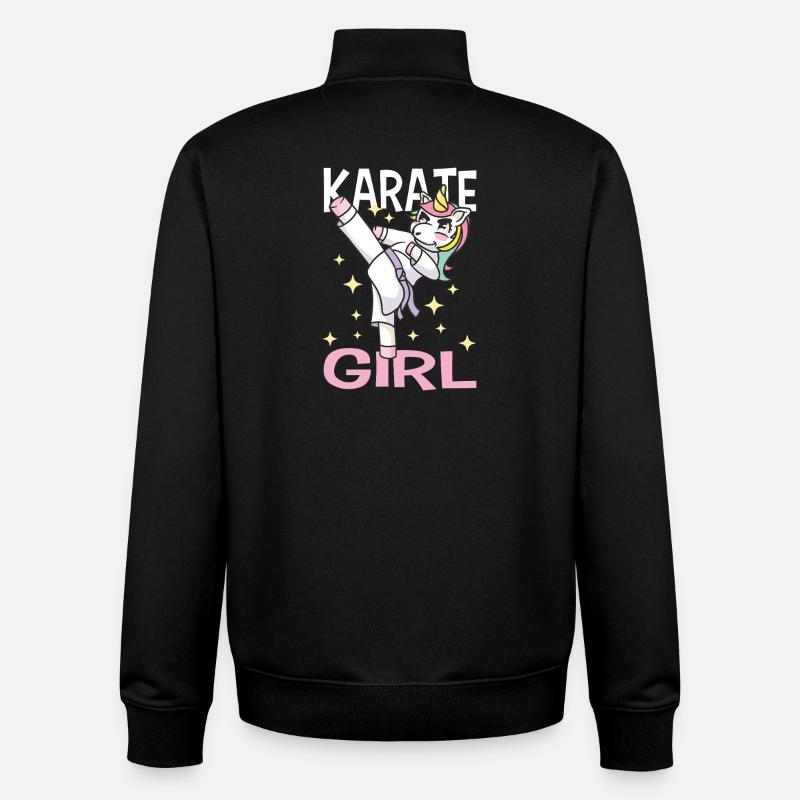 Karate Training Geschenke Karatetraining - Unisex Organic Zip Sweatshirt von Stanley/Stella - Schwarz