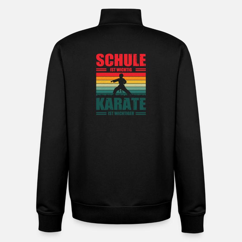 Kinder Karate Training Geschenke - Unisex Organic Zip Sweatshirt von Stanley/Stella - Schwarz