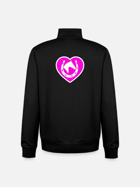 horses - Unisex Organic Zip Sweatshirt by Stanley/Stella - black