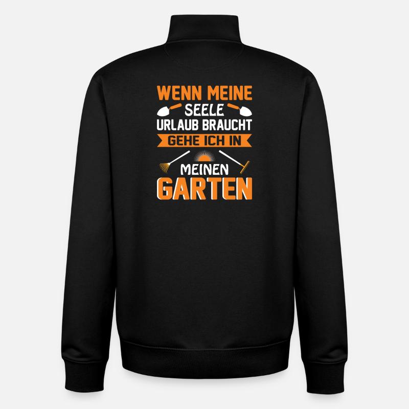 Jardinage horticulture, expressions du jardinage - Sweat zippé unisexe en coton bio Stanley/Stella - noir