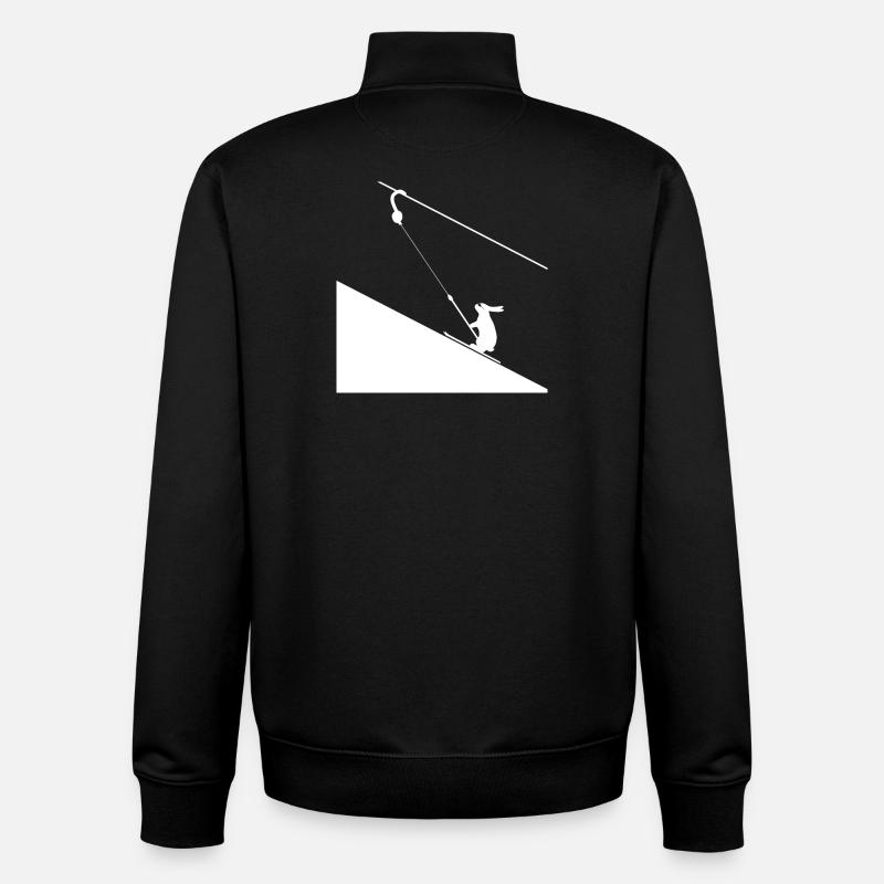 Haseklettern am Seil - Unisex Organic Zip Sweatshirt von Stanley/Stella - Schwarz