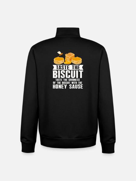 Taste the Biscuit Honey Drizzle - Unisex Organic Zip Sweatshirt by Stanley/Stella - black