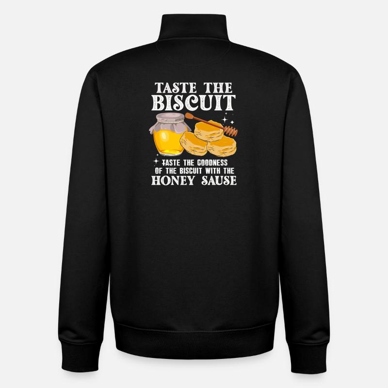 Délice de biscuit au miel - Sweat zippé unisexe en coton bio Stanley/Stella - noir
