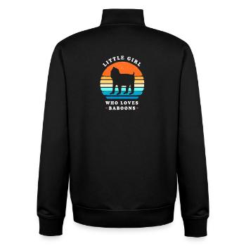 Pavian Primat Affe Affen Baboon - Unisex Organic Zip Sweatshirt von Stanley/Stella - Schwarz - Hinten - AI Model Male 185 light (185cm)