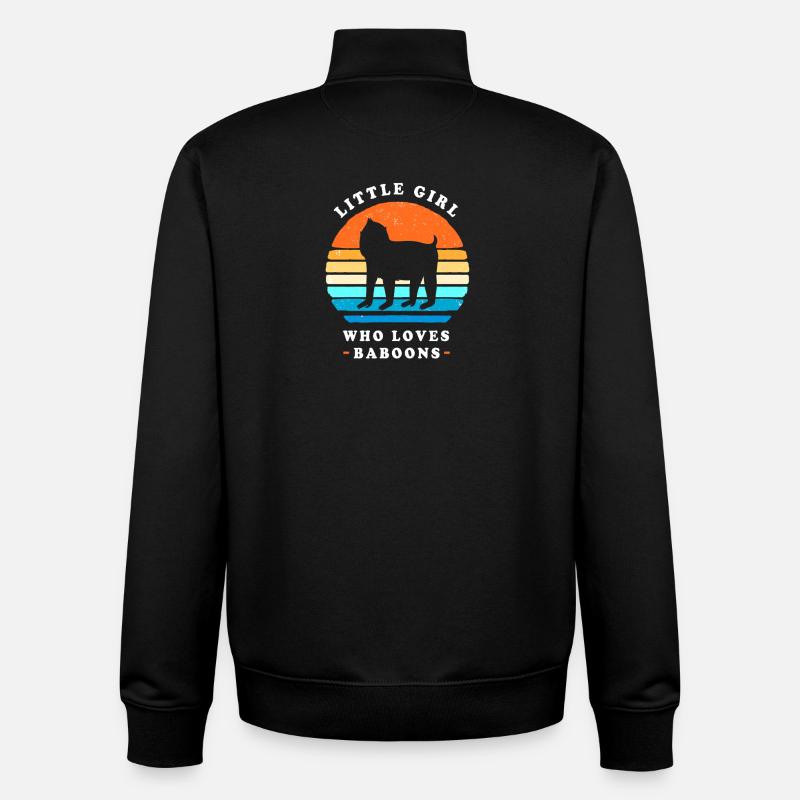 Pavian Primat Affe Affen Baboon - Unisex Organic Zip Sweatshirt von Stanley/Stella - Schwarz