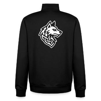 Wolf Kopf Nordisch - Unisex Organic Zip Sweatshirt von Stanley/Stella - Schwarz - Hinten - AI Model Male 185 light (185cm)