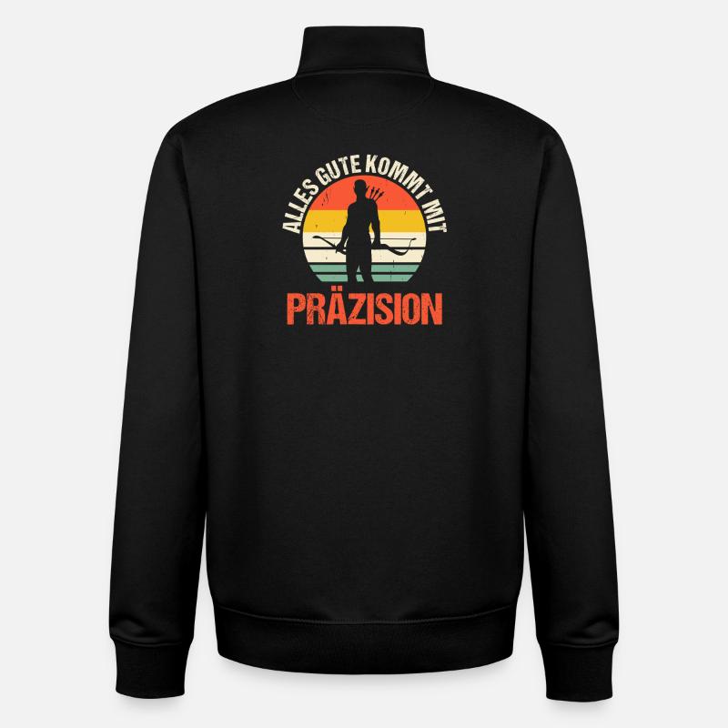 Bogenschütze Bogensport Bogenschießen - Unisex Organic Zip Sweatshirt von Stanley/Stella - Schwarz