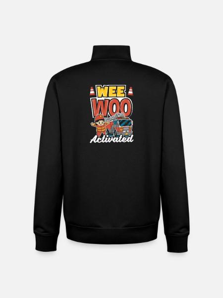 Wee Woo Squad Fire Tiny Feuerwehrmann - Unisex Organic Zip Sweatshirt von Stanley/Stella - Schwarz