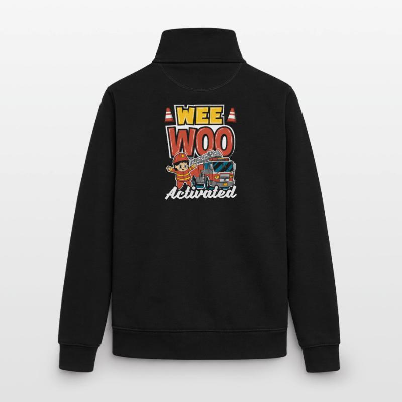 Wee Woo Squad Fire Tiny Feuerwehrmann Unisex Organic Zip Sweatshirt von Stanley/Stella