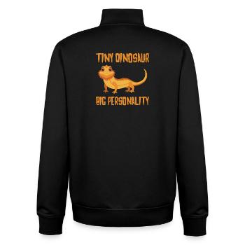 Tiny Dinosaur Big Personality Bartagame Reptil - Unisex Organic Zip Sweatshirt von Stanley/Stella - Schwarz - Hinten - AI Model Male 185 light (185cm)