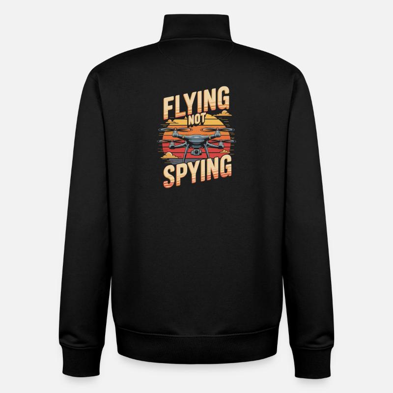 Drones Fly Don't Spy Fly - Unisex Organic Zip Sweatshirt by Stanley/Stella - black