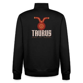 Stier - Unisex Organic Zip Sweatshirt von Stanley/Stella - Schwarz - Hinten - AI Model Male 185 light (185cm)