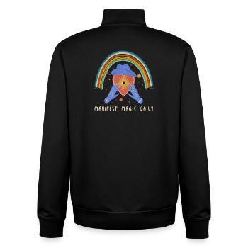 Manifest_magic_daily - Sweat zippé unisexe en coton bio Stanley/Stella - noir - Dos - AI Model Male 185 light (185cm)