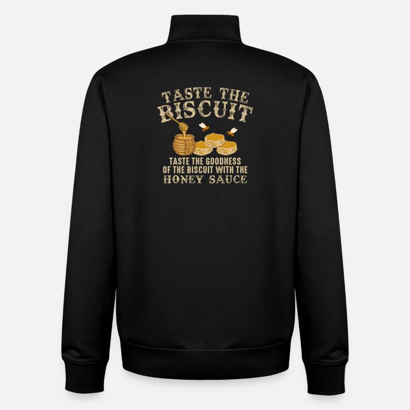 Probieren Sie den Biscuit: Honigdrupf - Unisex Organic Zip Sweatshirt von Stanley/Stella - Schwarz