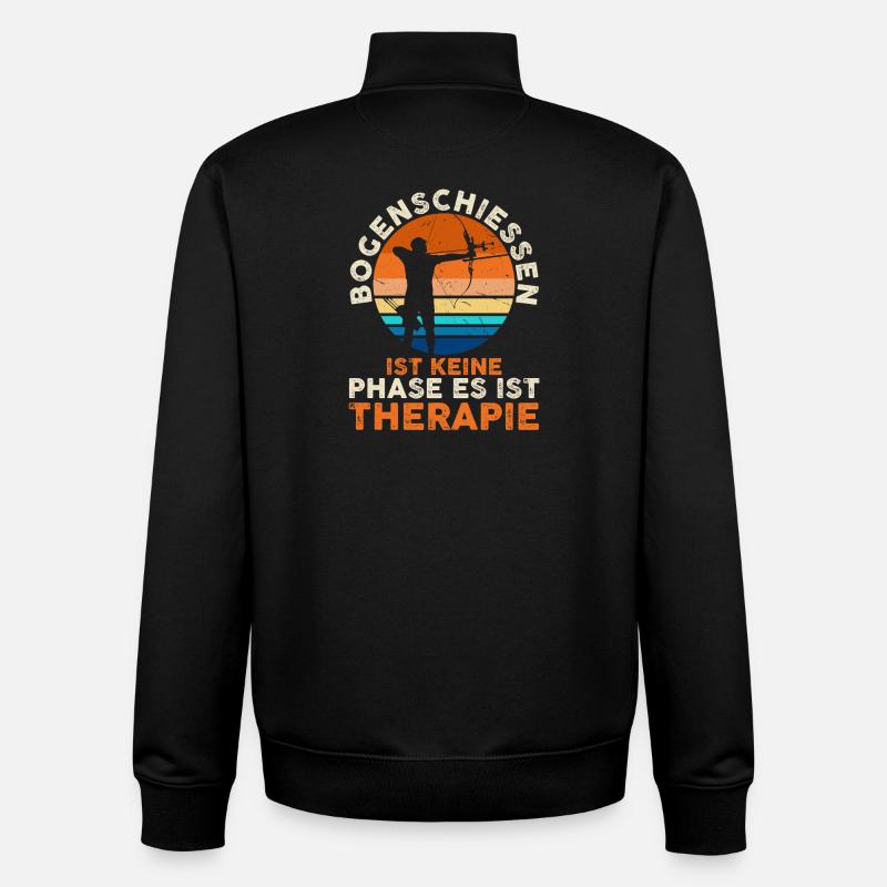 Archery Archery Archery - Unisex Organic Zip Sweatshirt by Stanley/Stella - black