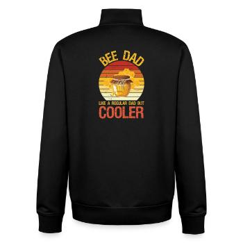 Bee Dad Honey Beekeeper Funny Beekeeping - Unisex Organic Zip Sweatshirt von Stanley/Stella - Schwarz - Hinten - AI Model Male 185 light (185cm)