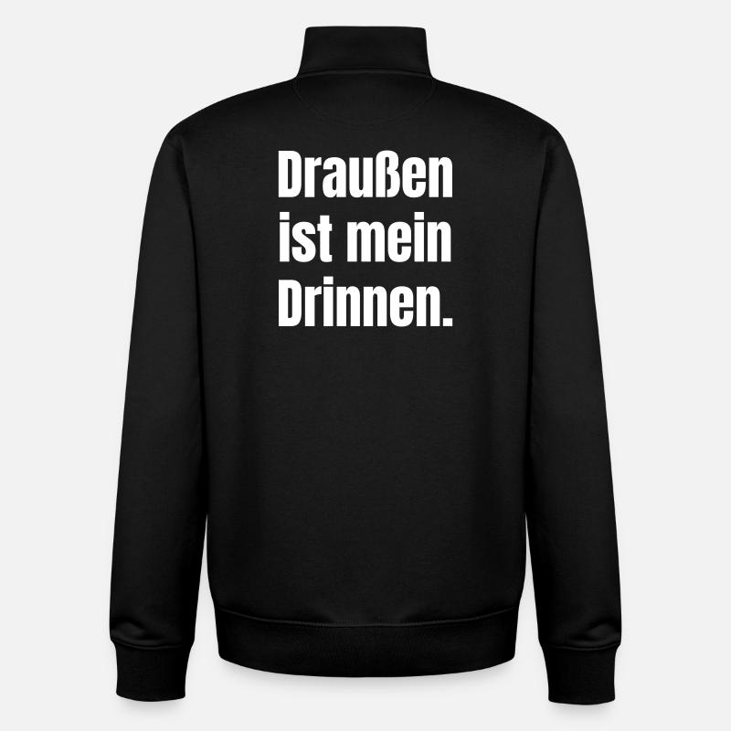 Outside is my inside - Unisex Organic Zip Sweatshirt by Stanley/Stella - black