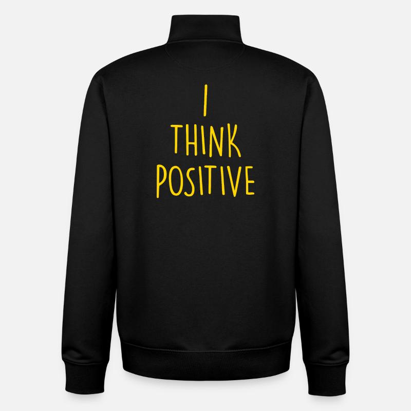 i think positive - Unisex Organic Zip Sweatshirt von Stanley/Stella - Schwarz