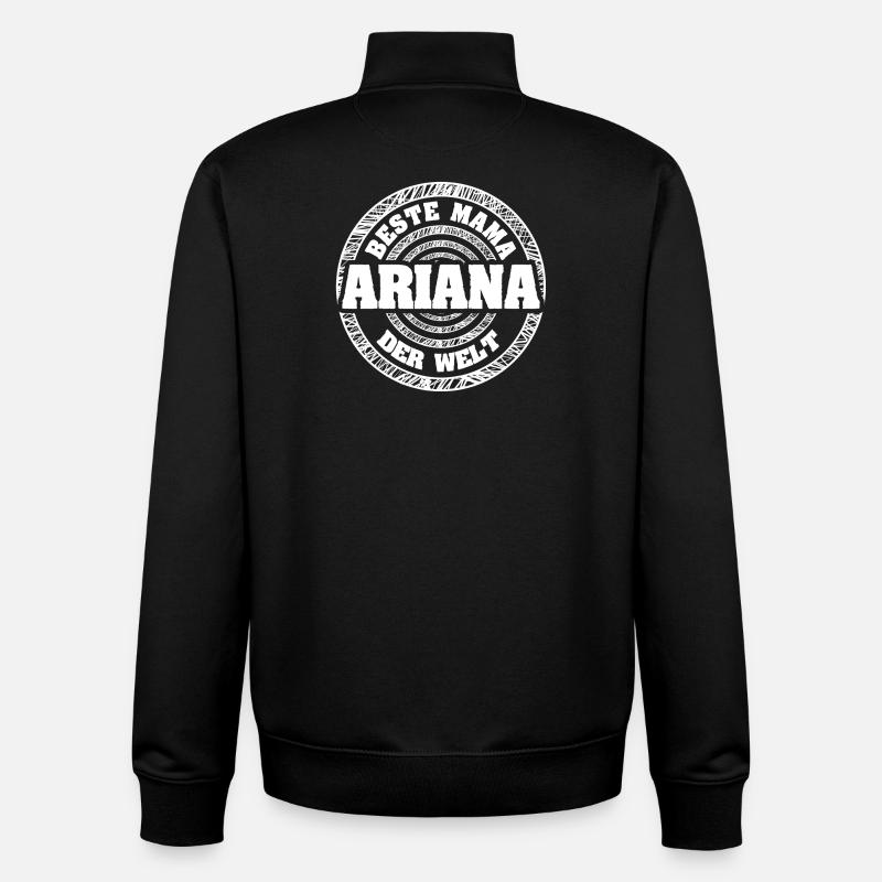 Ariana - Sweat zippé unisexe en coton bio Stanley/Stella - noir