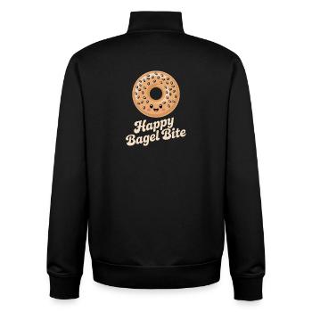 Bagel - Unisex Organic Zip Sweatshirt by Stanley/Stella - black - Back - AI Model Male 185 light (185cm)