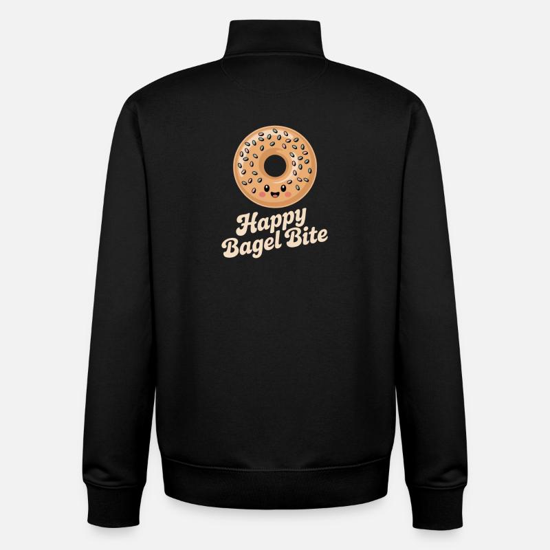 Bagel - Sweat zippé unisexe en coton bio Stanley/Stella - noir