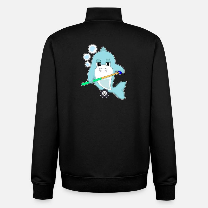 Delfin Billiard Queue Sport - Unisex Organic Zip Sweatshirt von Stanley/Stella - Schwarz